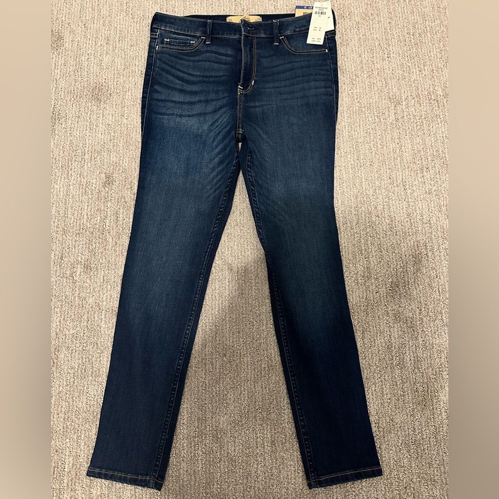 Hollister women’s high rise super skinny jeans sz 9 short 29 waist 28 length NWT